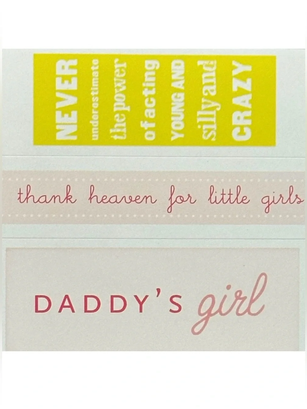 💞 New Daddy’s Girl Quotes Scrapbook Craft Stickers